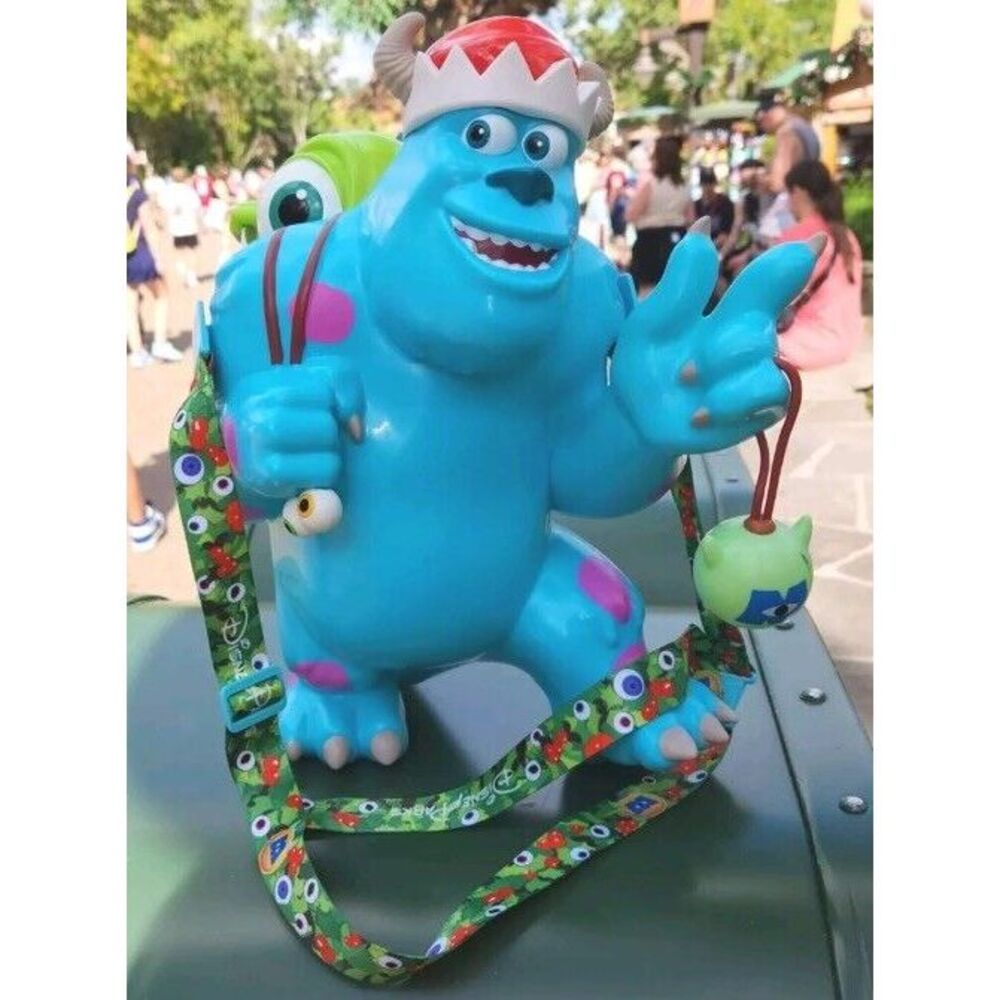 2024 Disney Parks Christmas Monsters Inc Santa Sulley‎ Mike Popcorn Bucket New